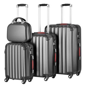 Walizka Bagaż Zestaw Walizek Komplet 4w1 Na Kółkach Minorka Szary - Voyano