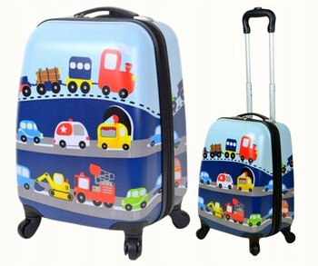 Walizka Dla Chłopca Na Kółkach Chłopięca Kolorowa Mała Kabinowa Twarda 24L - SunBag