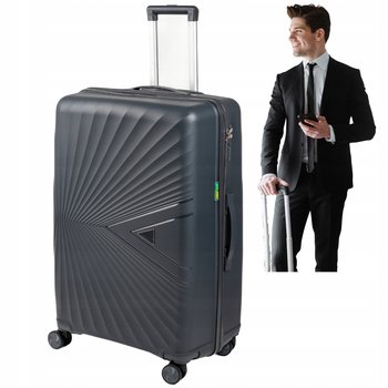 WALIZKA DUŻA MĘSKA Z PP 4 KÓŁKA OBROTOWE TWARDA POJEMNA 73x50x32CM - wowbag