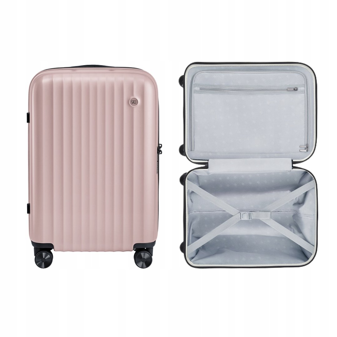 Walizka duża NINETYGO Elbe 78cm różowa TSA 104L 28 cali zamek 360° YKK ...