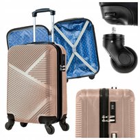 WALIZKA DUŻA PODRÓŻNA NA KÓŁKACH MOCNA 102L 28" XXL Z ABS MIAMI CHAMPAN Vip Collection