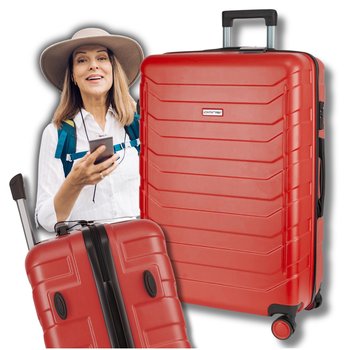 Walizka podróżna na kółkach średnia kuferek poliwęglan dla dziewczynki 63L - Inna marka