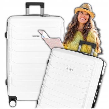 Walizka podróżna na kółkach średnia kuferek poliwęglan dla dziewczynki 63L - Inna marka