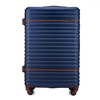 Walizka Podróżna Twarda Duża Stl957 Granatowa 85 L - Solier Luggage