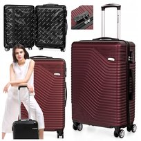 WALIZKA ŚREDNIA PODRÓŻNA na kółkach BAGAŻ z ABS mocna SZYFR XL Sapphire DUO inna (Inny)