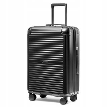 Walizka Średnia Podróżna Twarda Narożniki ALU Czarna PUCCINI PC034B-1 - PUCCINI