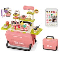 Walizka z Ciastkami Sklepik Ciastkarnia Kawiarnia dla Dzieci Przenośna 45el