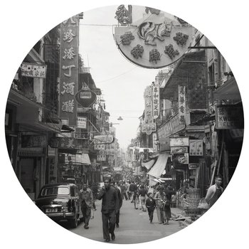 WallArt Okrągła fototapeta Hong Kong the Old Days, 142,5 cm - WallArt