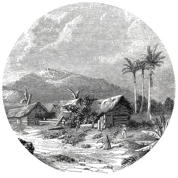 WallArt Okrągła fototapeta Landscape of Guadeloupe, 190 cm - WallArt