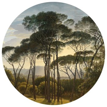 WallArt Okrągła fototapeta Umbrella Pines in Italy, 190 cm - WallArt