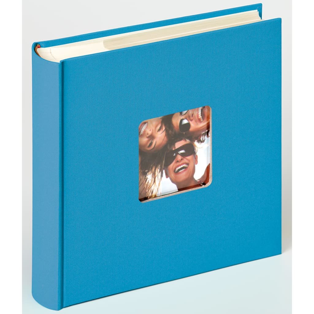 Walther Memo Fun Blue 200 Foto - Album Ad Inserimento 11,5x15,5 Cm, Copertina Blu Oceano Con Nastro Strutturato