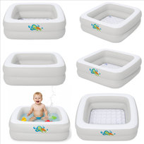 Wanienka dmuchana dla niemowlęcia dziecka turystyczna brodzik biały basenik