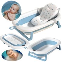 Wanienka do Kąpieli z Poduszką dla Niemowląt Składana Antypoślizgowa 0 +
