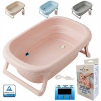 WANIENKA POLSKA SKŁADANA DLA DZIECKA 4w1 WANNA TERMOM KOREK WĘŻYK BPA Free