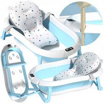 Wanienka składana dla dzieci z termometrem dziecięca silikonowa z poduszką