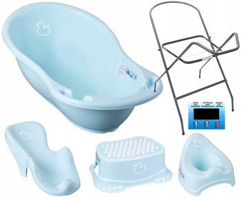 WANIENKA TEGA "ZESTAW 6w1" DLA DZIECKA WANNA TERMOMETR STOJAK + AKCESORIA - Tega Baby