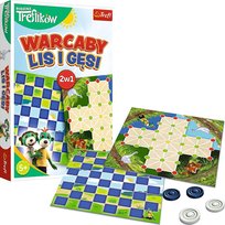 Warcaby/ Lis i Gęsi, gra planszowa, Trefl