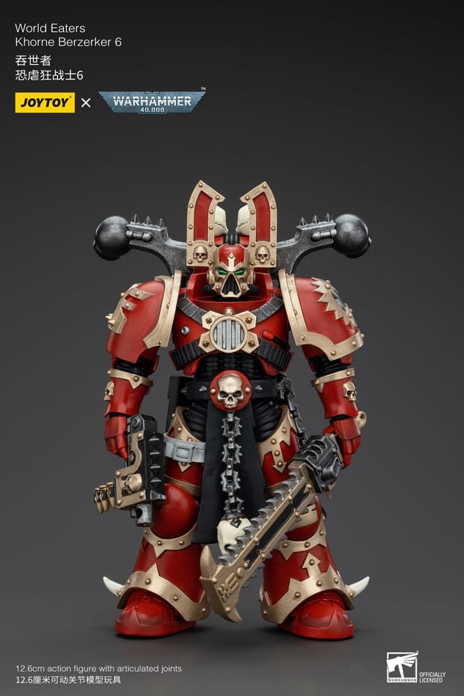 Action Figure JOYTOY Warhammer 40k 1/18 – World Eaters Khorne Berzerker, 12.6 Cm