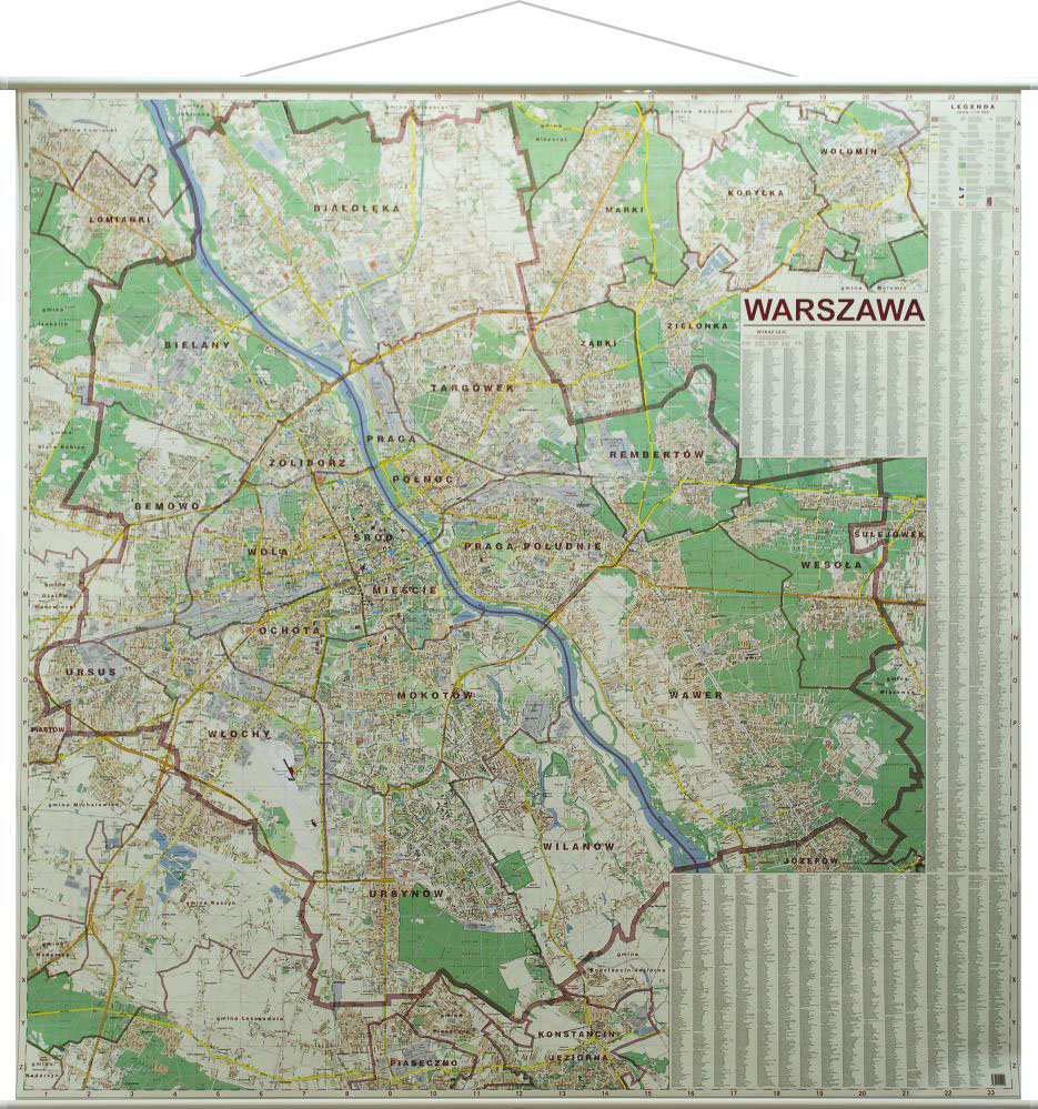 Фото - Настільна гра Warszawa mapa ścienna administracyjno-drogowa 1:18 000, Jokart