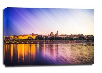 Warszawa Panorama Stare Miasto - obraz na płótnie 70x50 cm - Galeria Plakatu