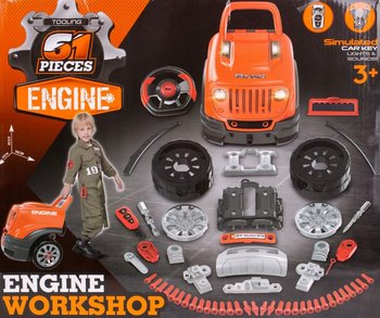 Warsztat dla dzieci walizka ciężarówka , engine workshop - Joy4Kids