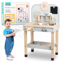 Warsztat Drewniany Dla Dzieci Zestaw Majsterkowicza 67 Elementów Narzędzia