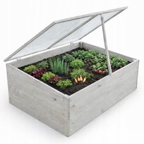 Warzywniak Drewniany z Folią 120x80x44/34cm Inspekt Ogrodowy Mini szklarnia