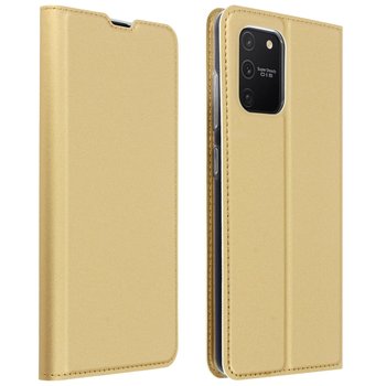 Wąskie etui z klapką, seria Business do Samsunga Galaxy S10 Lite - złote - Dux Ducis