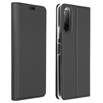 Wąskie etui z klapką, seria Business do Sony Xperia 10 2 - czarne - Avizar