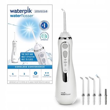 WATERPIK Bezprzewodowy Irygator Do Zębów 4 Końcówki 3 Ustawienia Biały - WaterPik