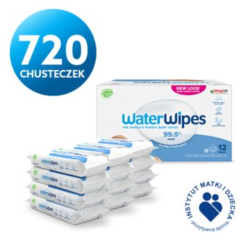 WaterWipes, Chusteczki nawilżane dla dzieci Bio, 720 sztuk - WaterWipes