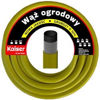 WĄŻ OGRODOWY 15M KAISER 3/4" CALA 3-WARSTWOWY MOCNY ŻÓŁTY DO PODLEWANIA - Kaiser