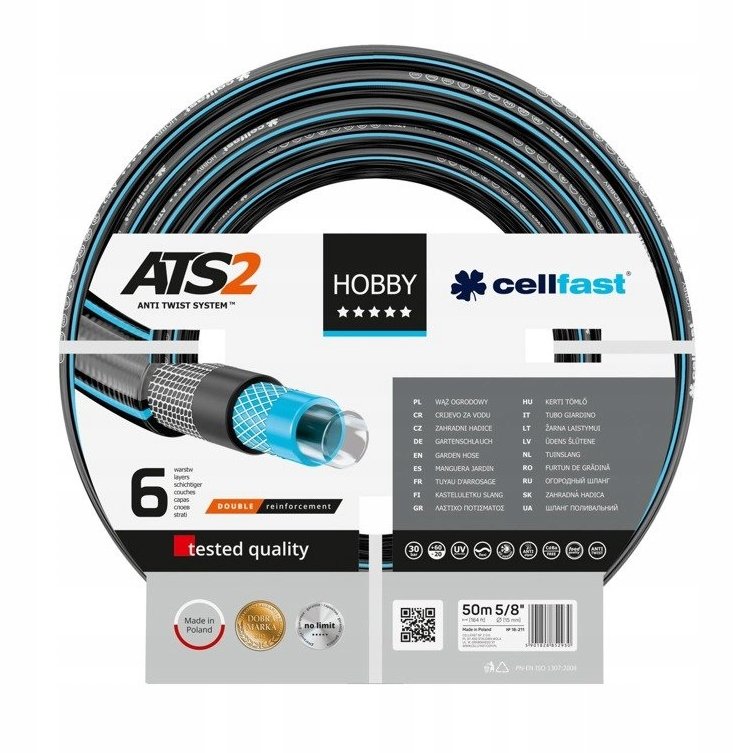 Wąż ogrodowy CELLFAST Hobby 16-211, 5/8', 50 m