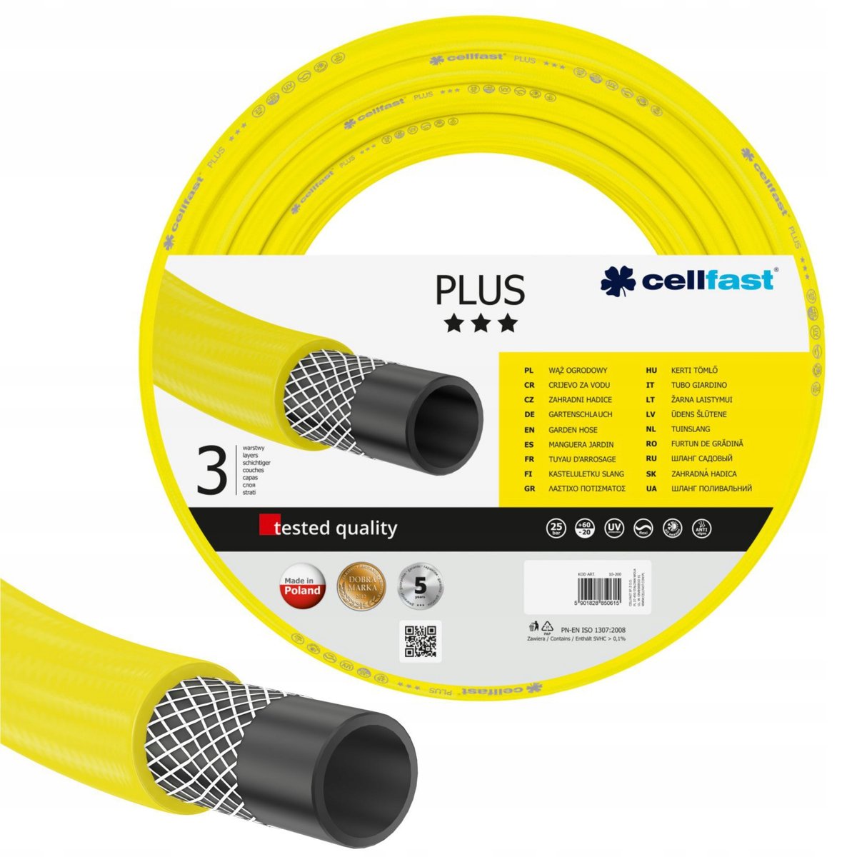 Wąż ogrodowy CELLFAST Plus C10231, 1', 50 mb
