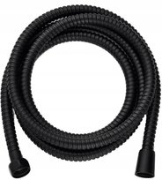 WĄŻ PRYSZNICOWY CZARNY ZE STALI NIERDZEWNEJ DO SŁUCHAWKI PRYSZNICOWEJ 2 M