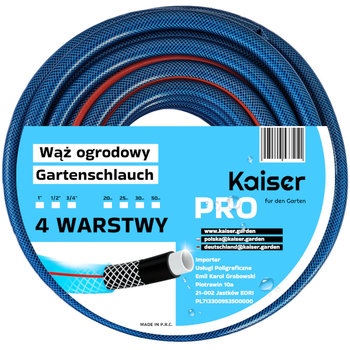 WĄŻ SZLAUCH OGRODOWY 30M 1/2" CALA KAISER PRO 4 - WARSTWOWY BARDZO MOCNY - Kaiser