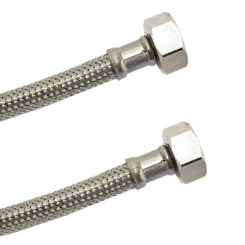 Wąż w oplocie stalowym do wody pitnej, 1/2 cala, 800mm - Klasebo