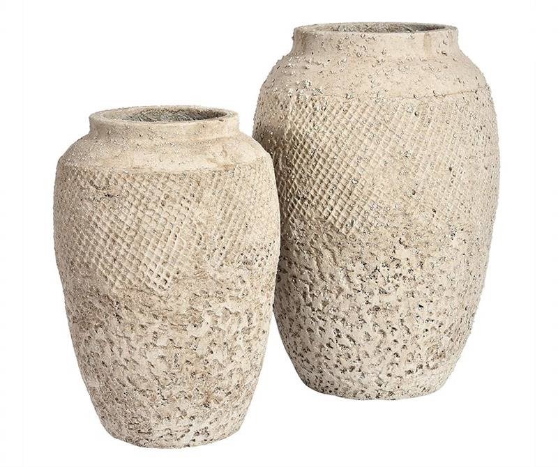 Wazon A, BELLDECO, Sirocco, beżowy, 27,5x27,5x41 cm