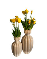 Wazon Beżowy Mały Ceramiczny 27 cm