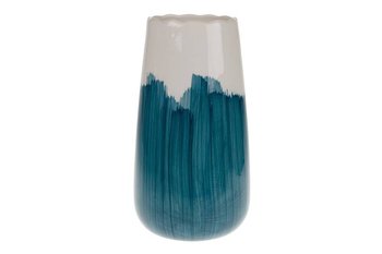 Wazon ceramiczny biało-niebieski 16x29.5cm - Decohome