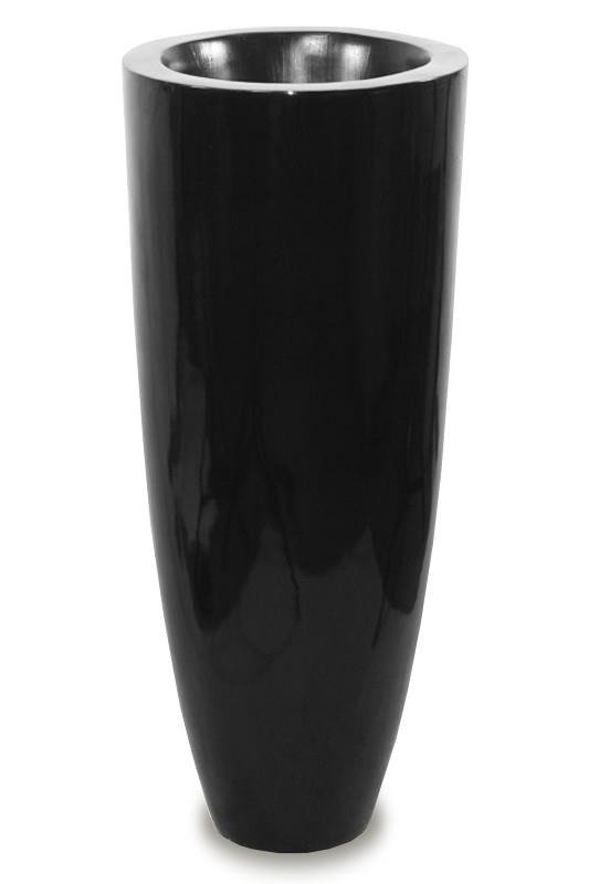 Wazon ceramiczny Evora, czarny, 40x40x104,5 cm