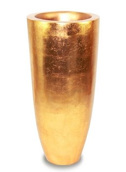 Wazon ceramiczny Evora, złoty, 37x37x92 cm - Pigmejka