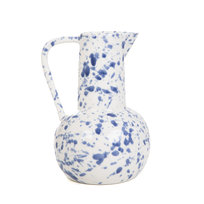 Wazon ceramiczny SERENA dzbanek w niebieskie plamki 15x13,5x20 cm HOMLA
