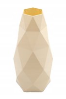 Wazon geometryczny na suche kwiaty / LEGO - beżowy matowy, nietłukący 20cm
