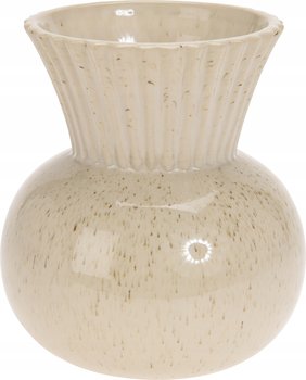 Wazon porcelanowy na kwiaty beżowy 14 x 16 cm - Koopman