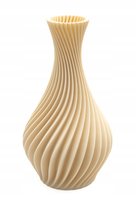 Wazon spiralny na suche kwiaty / z klocków - beżowy matowy nietłukący 20cm