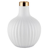 Wazon ze złotym brzegiem Florina 21 cm biały