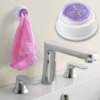 Wciskany wieszak na ręcznik- fioletowy - HEDO