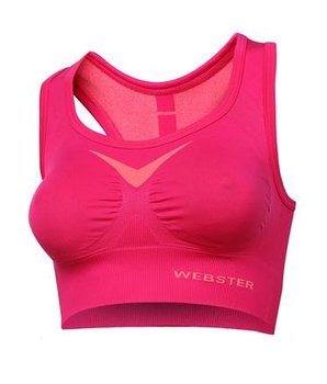 Webster, Biustonosz sportowy, Crop Top Function, różowy, rozmiar S - WEBSTER