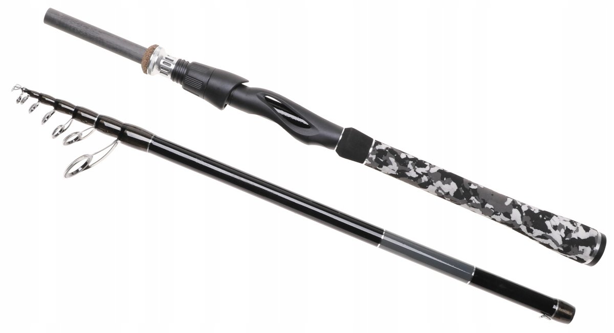 WĘDKA Teleskopowa KUNGFU TRAVEL 2,7m Spinningowa 5-25g Carbon 270cm ...